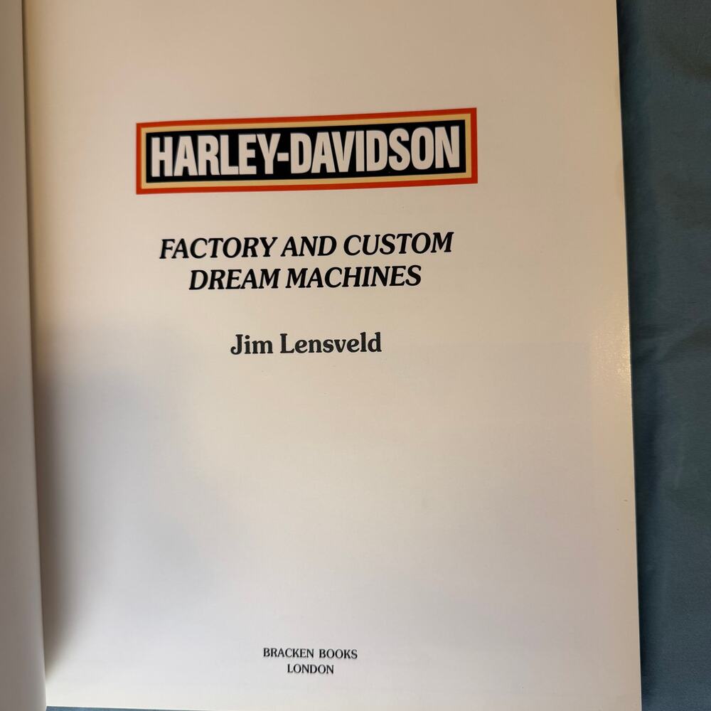 Harley-Davidson Factory & Custom Dream Machines Jim Lensveld 1993 HC Photo Book - Picture 4 of 9